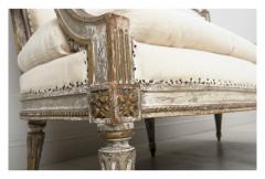 18th C French Louis XVI Original Paint Banquette Or Canap With Traces Of Gilt - 2283078