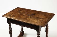 18th C French Walnut Table with Beautifully Executed Stretcher and Patina - 3106114