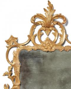 18th C George III Chippendale Carved Giltwood Rococo Chippendale Mirror - 3123502