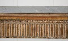 18th C Italian Neoclassical Gilt Wood Console with a Gray Marble top - 4625586