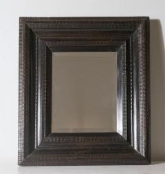 18th C Italian Walnut Ebonized Mirror with Finely Carved Guilloche Detail - 789249
