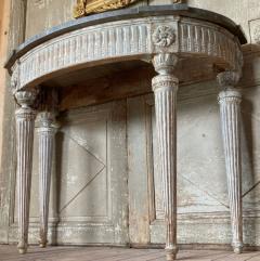 18th C Louis XVI Demilune Console Table - 3078587