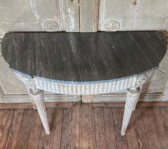 18th C Louis XVI Demilune Console Table - 3078588