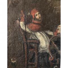 18th C Oil Painting of St Clement the Pope Patron Saint of Sailors Children - 1745100