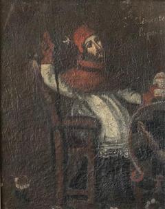 18th C Oil Painting of St Clement the Pope Patron Saint of Sailors Children - 1745550