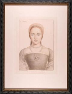 18th C Portrait of a Woman in Henry VIIIs Court from a 16th C Holbein Drawing - 2909954
