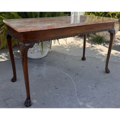 18th C Style Burton Ching Regency Style Marble Top Console Table - 3715848