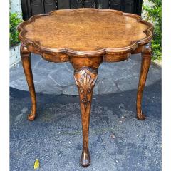 18th C Style English Burl Wood Pie Crust Side Table - 3041284