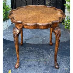 18th C Style English Burl Wood Pie Crust Side Table - 3041285