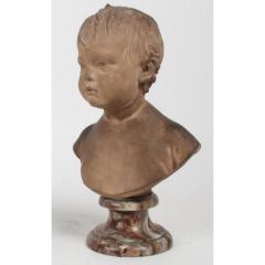 18th C Style French Terracotta Bust of a Boy by Jean Antoine Houdon 1741 1828  - 4342744