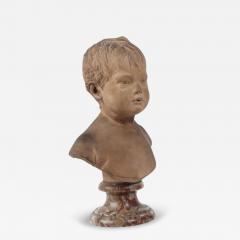 18th C Style French Terracotta Bust of a Boy by Jean Antoine Houdon 1741 1828  - 4344795