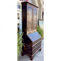 18th C Style Georgian Chinoiserie Secretary Bookcase Desk - 3730867