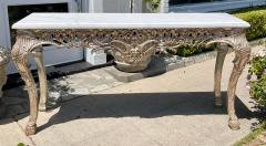 18th C Style Giltwood Calcutta Marble Console Table - 2575972