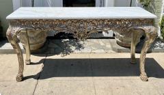 18th C Style Giltwood Calcutta Marble Console Table - 2575973