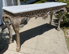 18th C Style Giltwood Calcutta Marble Console Table - 2575976
