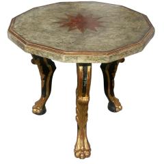 18th C Style Hendrix Allardyce Italian Baroque Polychrome Giltwood Side Table - 4564836