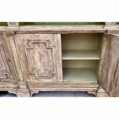 18th C Style Italian Paint Decorated Breakfront Bookcase Cabinet - 3474254