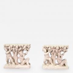 18th C Style Italian Reconstituted Stone Figural Console Table Bases - 3315863