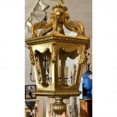 18th C Style Italian Rococo Gilt Wood Lantern Chandelier - 1694940