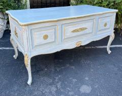 18th C Style Louis XV Blue Gold Bronze Mounted Writing Table Desk - 2754297