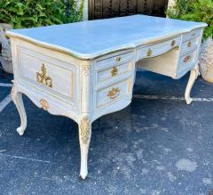 18th C Style Louis XV Blue Gold Bronze Mounted Writing Table Desk - 2754317