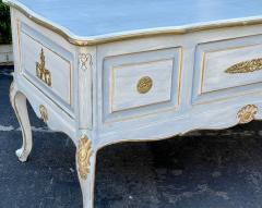 18th C Style Louis XV Blue Gold Bronze Mounted Writing Table Desk - 2754321