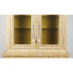 18th C Style Paint Decorated French Country Showcase China Display Cabinet - 3523319