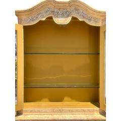 18th C Style Paint Decorated French Country Showcase China Display Cabinet - 4271727
