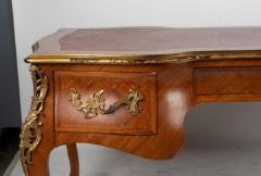 18th C Style Parquetry Inlaid Giltwood Bureau Plat Writing Table Desk - 2523495