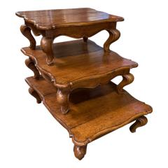 18th C Style Walnut Library Step Side Table - 4463038
