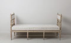 18th C Swedish Gustavian Period Daybed In Original Paint With Egyptian Carvings - 2293710