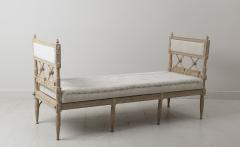 18th C Swedish Gustavian Period Daybed In Original Paint With Egyptian Carvings - 2293715