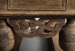 18th C Swedish Stone Top Oak Console Table Detailed edge 1702 - 3568696