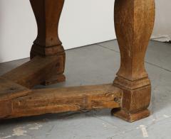 18th C Swedish Stone Top Table with Drawer Oak Stretcher Base c 1750 - 2616417