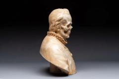 18th C Vanitas Memento Mori Bust carved in marble Italy - 4753355