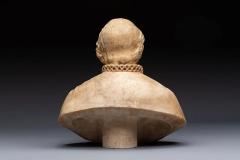 18th C Vanitas Memento Mori Bust carved in marble Italy - 4753362
