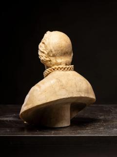 18th C Vanitas Memento Mori Bust carved in marble Italy - 4753366