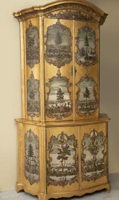 18th CENTURY VENETIAN GILTWOOD ARTE POVERA BUFFET DEUX CORPS - 4388094