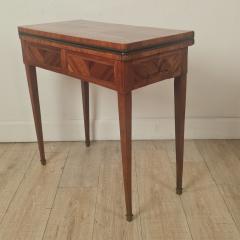 18th Cent Swedish Parquetry Inlaid Game Table Desk Neoclassical Louis XVI - 4372106