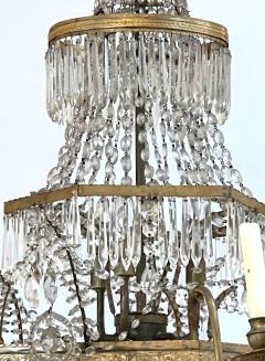 18th Century Austrian Neoclassical Gilt bronze and Crystal Six arm Chandelier - 3897805