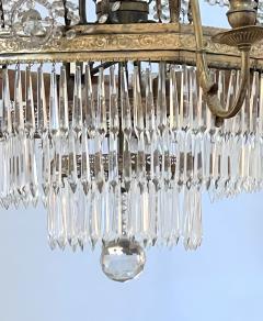 18th Century Austrian Neoclassical Gilt bronze and Crystal Six arm Chandelier - 3897806