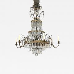 18th Century Austrian Neoclassical Gilt bronze and Crystal Six arm Chandelier - 3900445