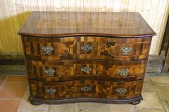 18th Century Baroque Chest Of Drawers With Marquetry Works Austria circa 1770 - 4760998