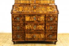 18th Century Baroque Secretaire Writing Cabinet Nutwood Germany ca 1770 - 3386550