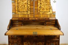 18th Century Baroque Secretaire Writing Cabinet Nutwood Germany ca 1770 - 3386552