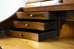 18th Century Baroque Secretaire Writing Cabinet Nutwood Germany ca 1770 - 3386553