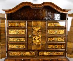 18th Century Baroque Secretaire Writing Cabinet Nutwood Germany ca 1770 - 3386556