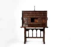 18th Century Baroque Style Cabinet On Stand Bargueno Vargueno - 1563954