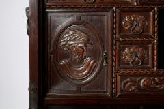 18th Century Baroque Style Cabinet On Stand Bargueno Vargueno - 1563960