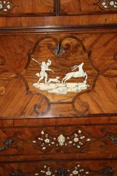 18th Century Bavarian Secretaire with 19th Century Etched Bone and Pewter Inlays - 3501383